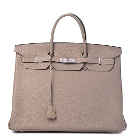 HERMES Togo Birkin 40 Gris Tourterelle 